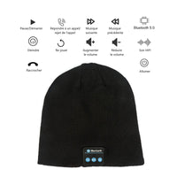 BONNET AVEC CASQUE BLUETOOTH INTEGREE
