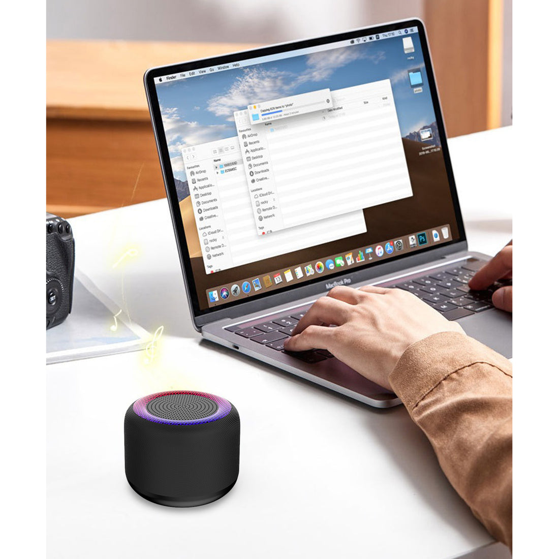 Enceinte Bluetooth Portable avec LED & Basses Puissantes