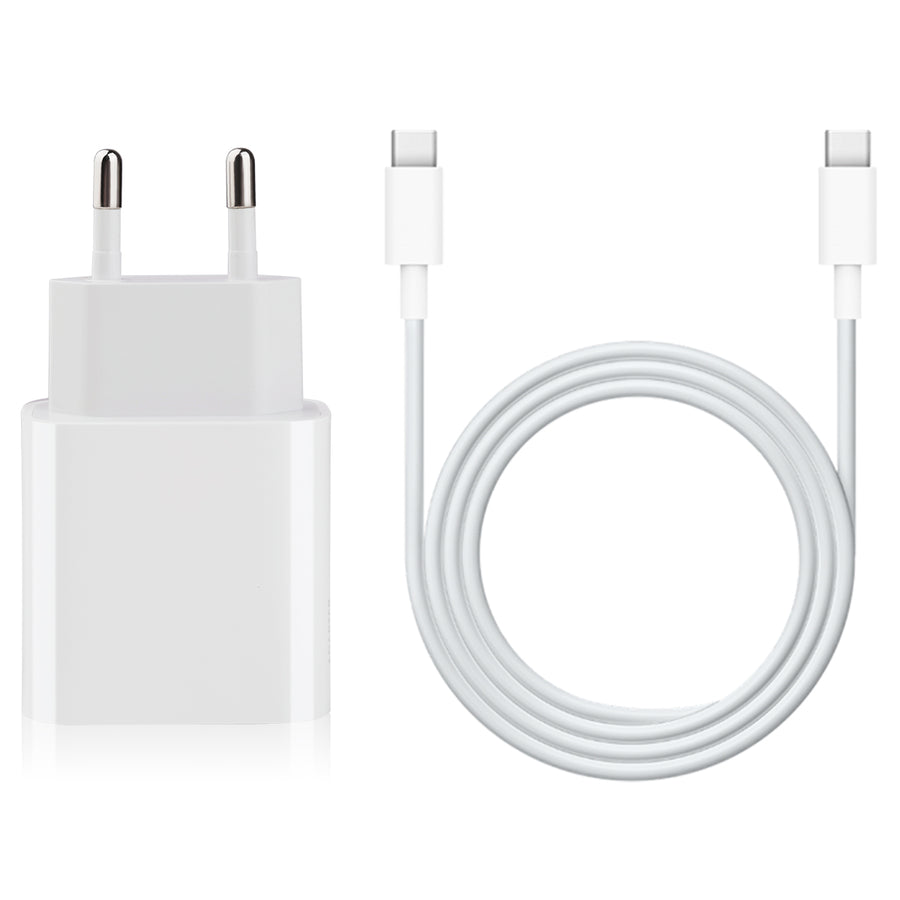 PACK CHARGEUR SECTEUR UNIVERSEL + CABLE USB-C VERS USB-C- 2 mètres