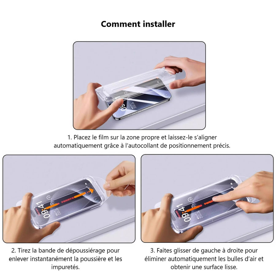 Film de Protection en Verre Trempé Platyne pour iPhone 17PRO - Anti-Poussière, Sans Bulles et Haute Résistance