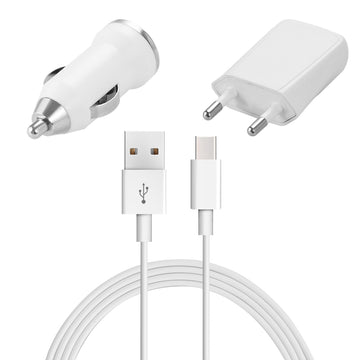 PACK 3 EN 1 AVEC CABLE USB VERS USB TYPE-C