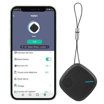 CABLING®Localisateur d'objets Key Finder Clés Tracker Téléphone  Localisateur Sans Fil GPS LED Traceur Intelligent Anti-Perte Porte-Clé avec  Alarme de