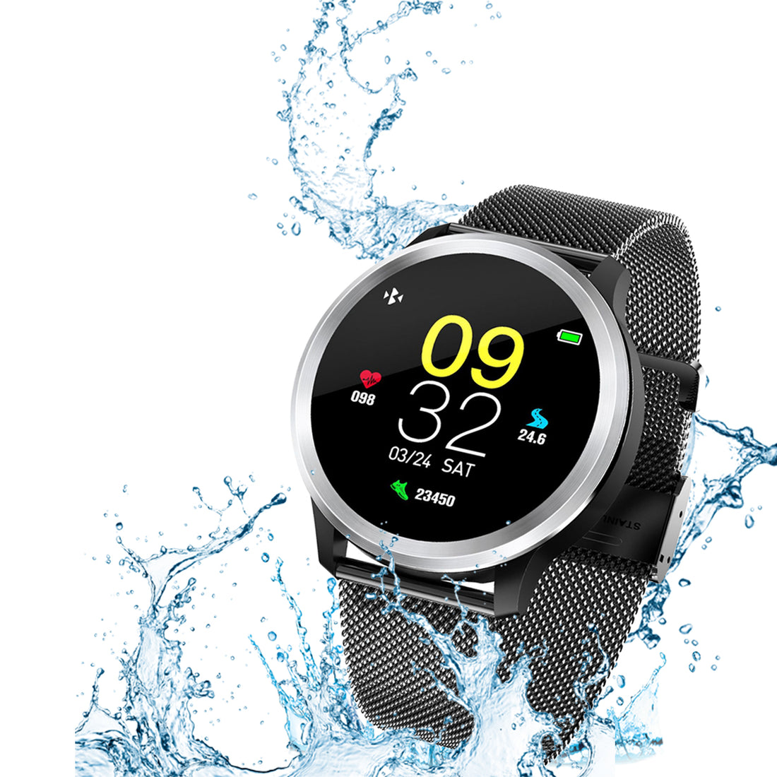 MONTRE BLUETOOTH MULTI-FONCTIONS ECG  COMPATIBLE IOS&ANDROID
