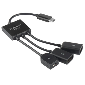 ADAPTATEUR TYPE C DOUBLE USB + MICRO USB
