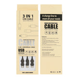 3-in-1-Kabel (Lightning/Micro-USB/USB-C)